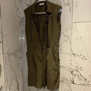 Calvin Klein Khaki Sleeveless Jumpsuit